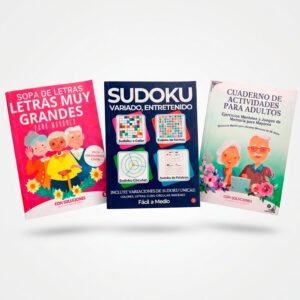 Combo Mente Activa: Actividades Cognitivas + Sudoku + Sopa de Letras