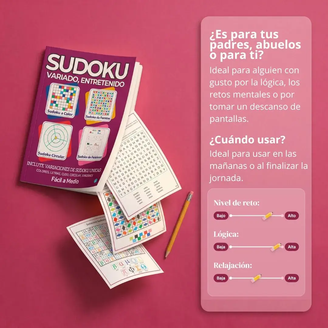 Libros de actividades cognitivas - producto real